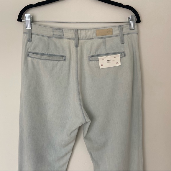 AG NWT The Caden Roxbury Chambray DenimTrouser Hazy Silk Indigo Denim size 27 - Picture 9 of 11